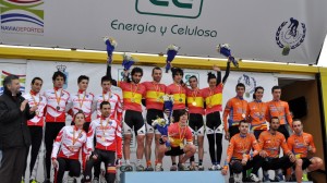 Podio de la última edición, con Asturias, Comunidad Valenciana y Cantabria. © RFEC