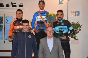 Podio de la Vuelta a Menorca de montaña. © Arturo Sintes