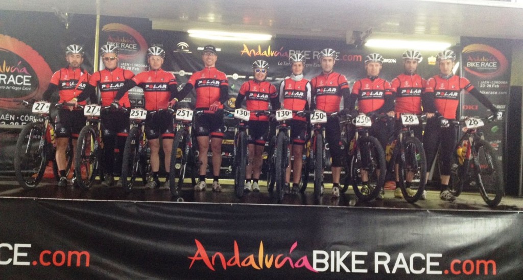 Las cinco parejas del Polar Racing Team disfrutaron de su experiencia en la Andalucía Bike Race.