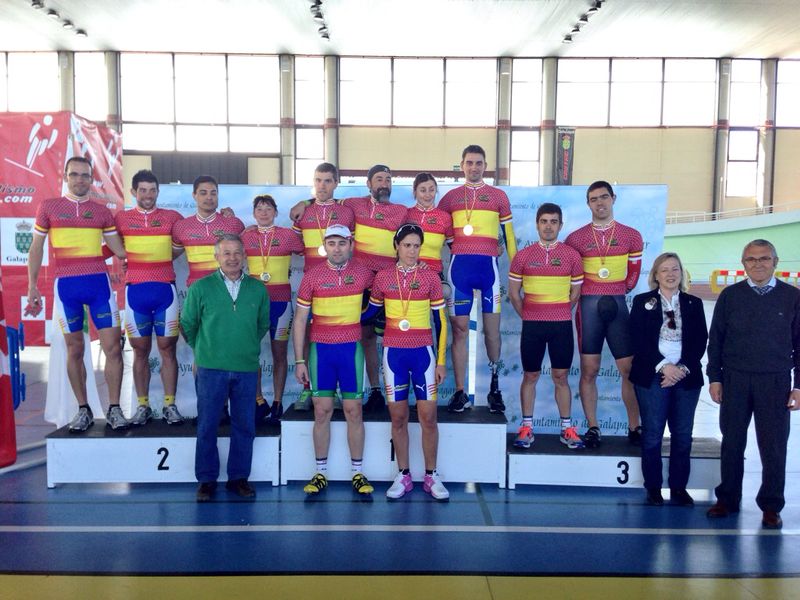 Todos los campeones de la segunda jornada del Campeonato de España de Ciclismo Adaptado en pista.
