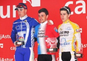 Cristian Mota, José D. Viejo y Miguel Monteiro, podio de La Tenderina.