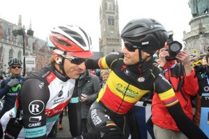 Cancellara y Boonen, en Brujas en 2013 © RVV