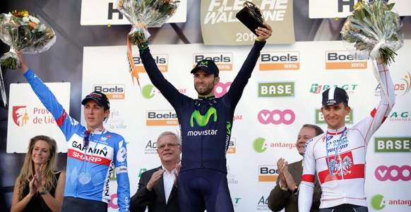 El podio de La Flecha Valona © Movistar