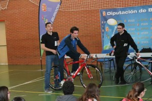 Durante una de las conferencias, en Lerma.