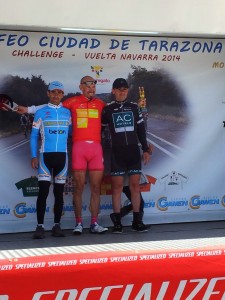 Bancora, De Vicente y Pérez formaron el podio final de la ronda navarra. © CD Beton