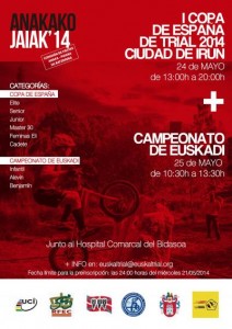 Cartel I Campeonato de España de Trial 2014 Ciudad de Irun