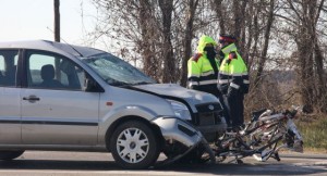 Estado en el que quedaron las bicicletas de los ciclistas arrollados en Vallfogona de Balaguer. © Herminia Sirvent