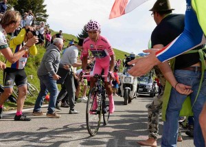 Quintana, en plena subida © Giro 