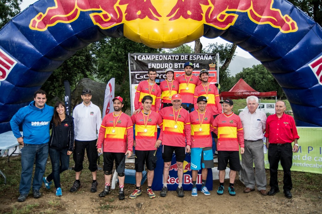 Podio completo del primer Campeonato de España de enduro.