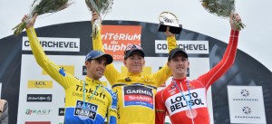 El belga, a la derecha como 3º en Dauphiné © ASO