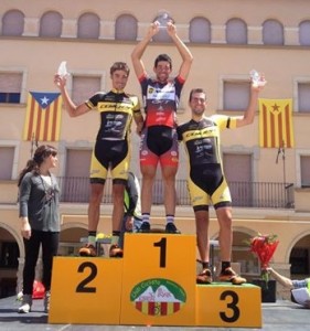 Font, Valls y Astals, en el podio. © FCC