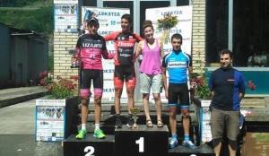 Estévez, Soler y González, en el podio.