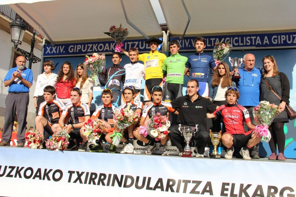 Podio final de la Gipuzkoako Itzulia 2013.