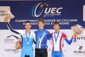 Podio del Campeonato de Europa sub-23 CRI.