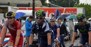 Valverde, empapado © Movistar