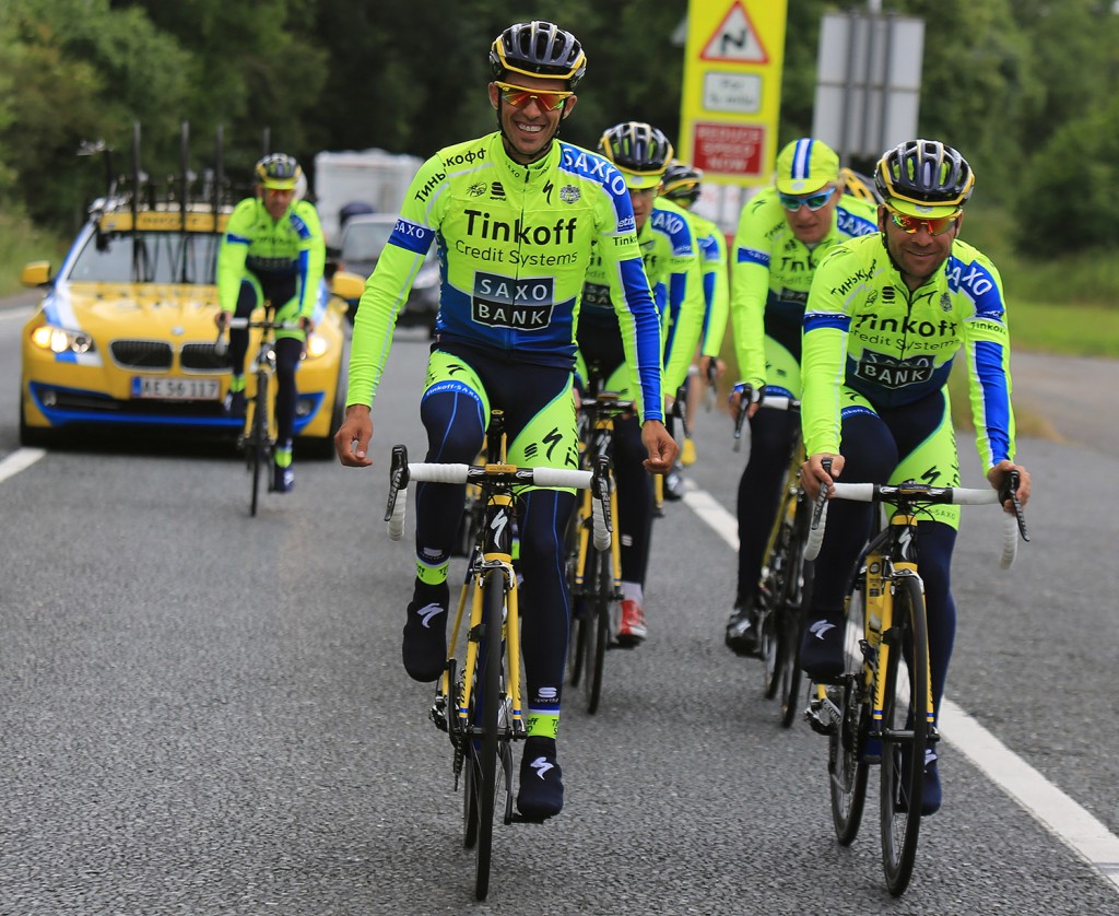 Contador y sus compañeros © Tinkoff