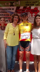 Belén López, con el maillot de campeona de la Copa de España. © RFEC