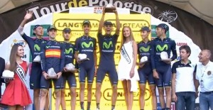 El equipo español, en el podio © Movistar