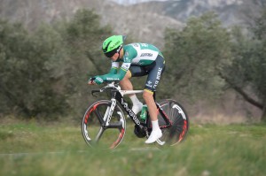 El murciano, con la presunta Pinarello