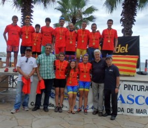 Podio con los ganadores el Memorial Pascual Horna.
