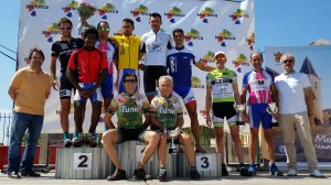 Podio de la Challenge de Tardor tras la carrera de Moscari.