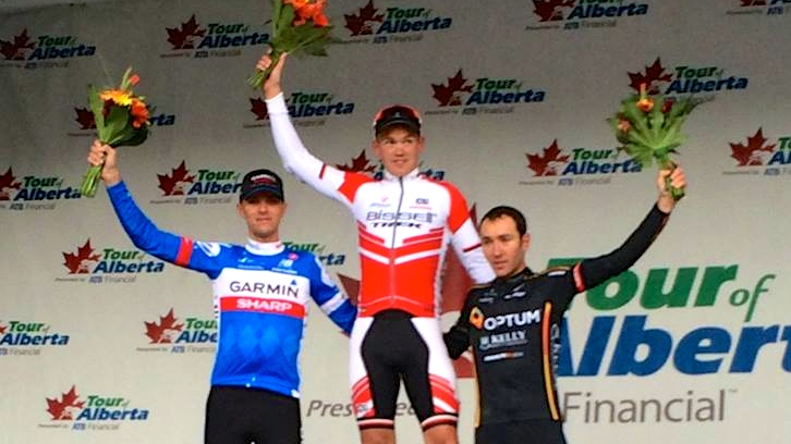 El podio de la etapa © Tour Alberta