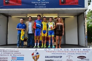 Podio con los ganadores del Campionat Baix Llobregat de Sant Boi © FCC