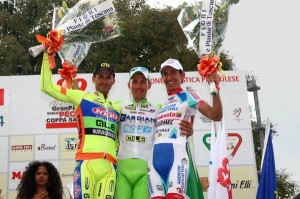 Podio de la prueba © Bardiani