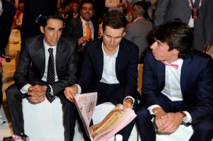 Contador, Kwiatkowski y Urán © RCS