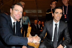 Evans y Contador en Milán © RCS