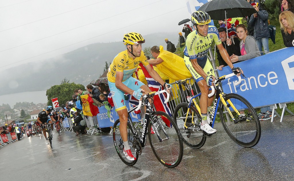 Nibali y Contador, en el pasado Tour © Tinkoff