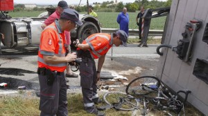 Imagen del doble accidente mortal de Murillo el Cuente © Mikel Saiz