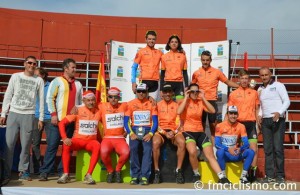 Los líderes de la Copa de Madrid al término de la carrera © fmciclismo