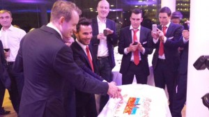 Kristoff y Purito, tras la cena © Katusha