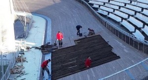 Obras en el velódromo