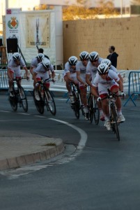 Contrarreloj por equipos de la tercera etapa del Trofeo Víctor Cabedo 2014