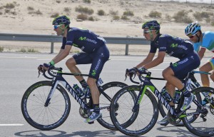 Valverde, por delante de Lobato y Nibali © Movistar