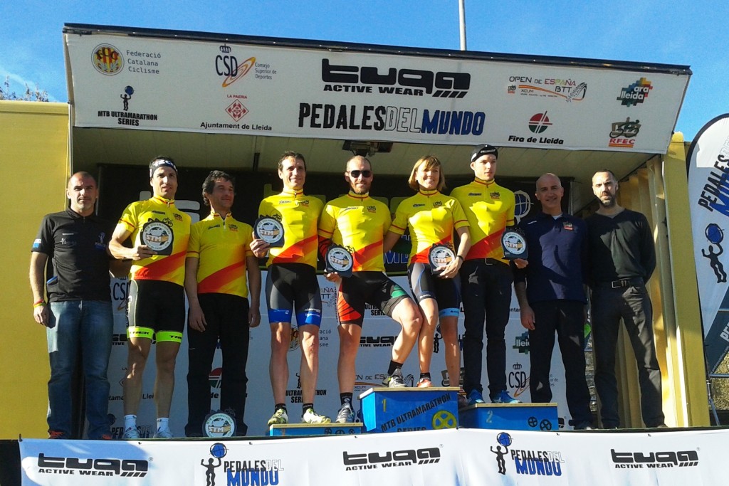 Podio con los líderes del Open © RFEC