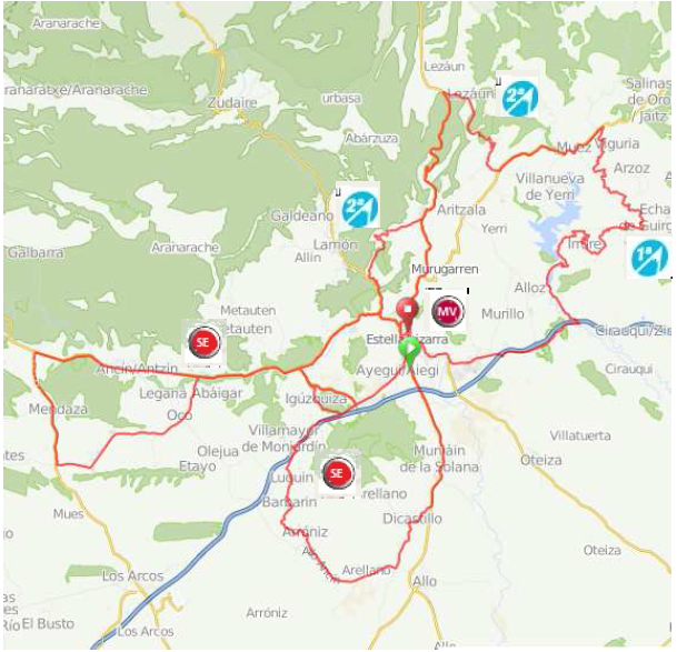 Mapa de la prueba © CC Estella
