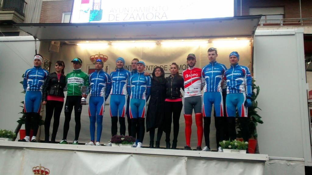 Podio al completo del Gran Premio Ayuntamiento de Zamora.