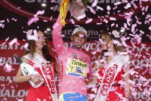 Contador, en el podio © Giro