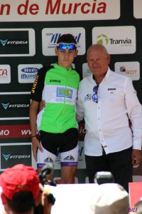 Carles Ferrer, con el maillot de la combatividad, junto a López Tortosa © Bili