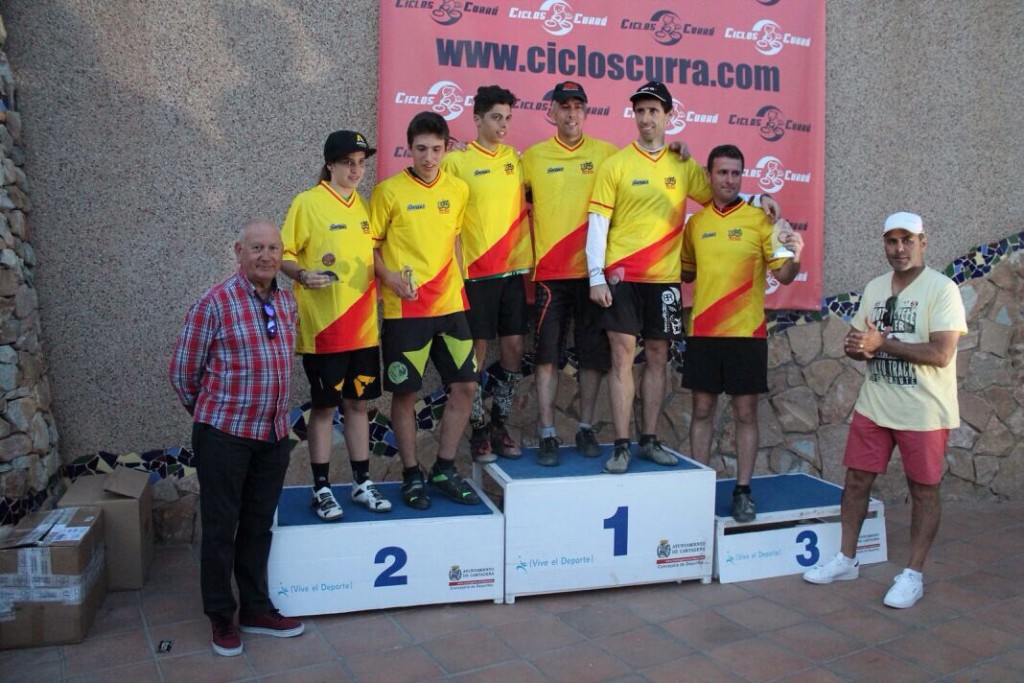 Podio con los ganadores de la Copa de España de trial © FCRM
