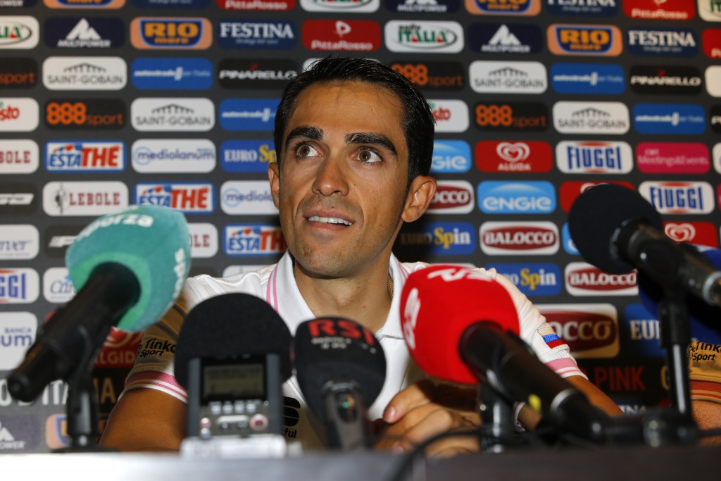 Giro d' Italia 2015 - 98a Edizione - Conferenza Stampa - 08/05/2015 - Alberto Contador (Tinkoff - Saxo) - foto Luca Bettini/BettiniPhoto©2015