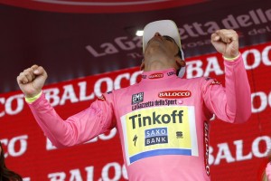 Contador, en su penúltimo podio © Tinkoff