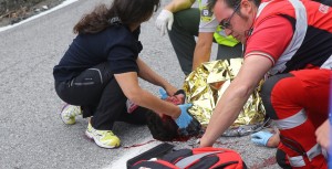 Pozzovivo en el asfalto © Tim de Waele