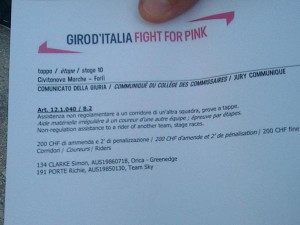 Comunicado oficial © spaziociclismo