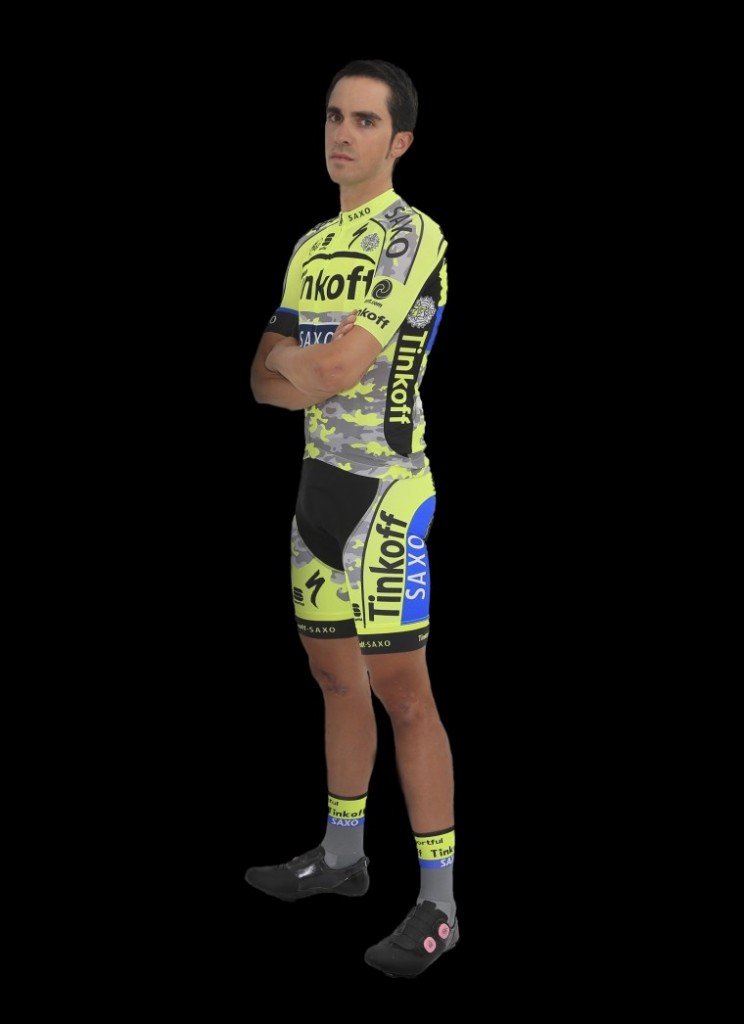 Contador con la equipación © Tinkoff