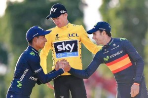 Quintana, Froome y Valverde © twitter