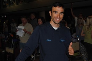 Maté, a su llegada al aeropuerto